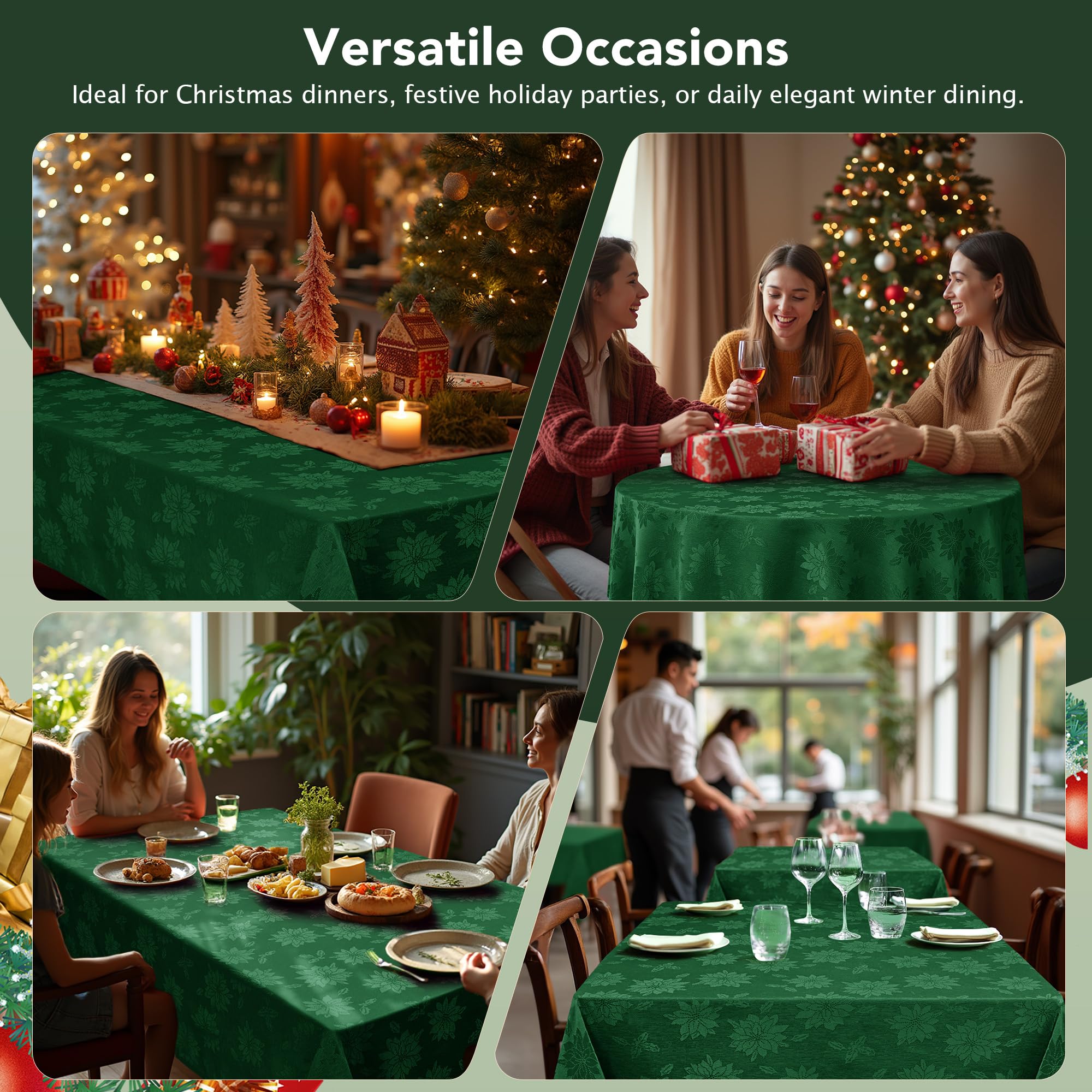 Biscaynebay two-pack tablecloths flat-lay for easy storage and selection