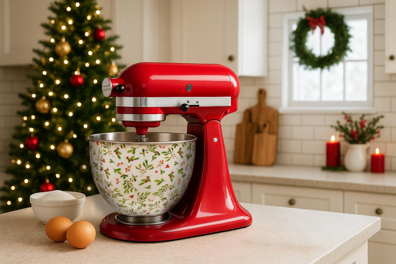 Biscuitique mixer bowl shows ergonomic handle for secure lifting during mixing.