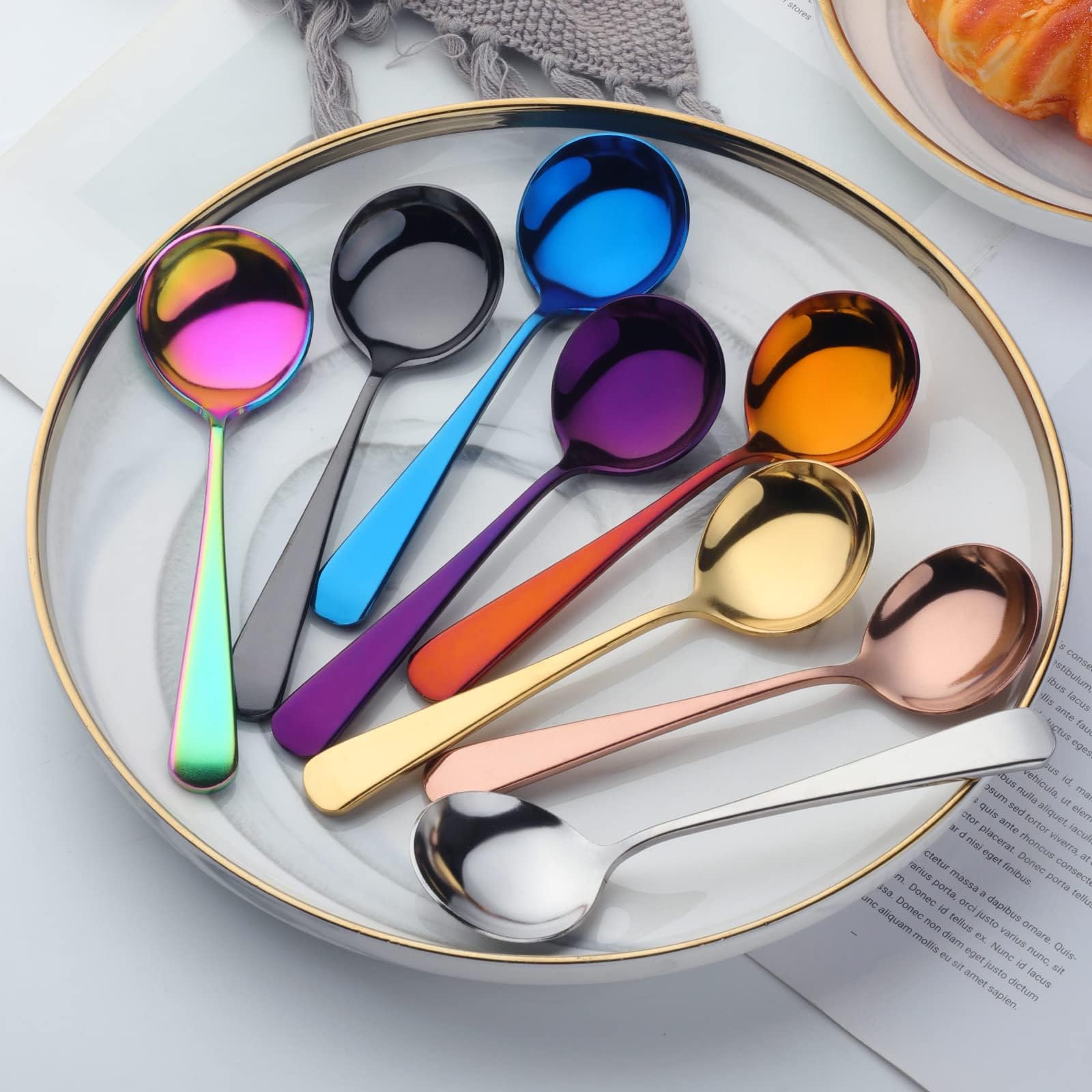 BISDARUN dishwasher-safe spoons simplify cleanup after meals.