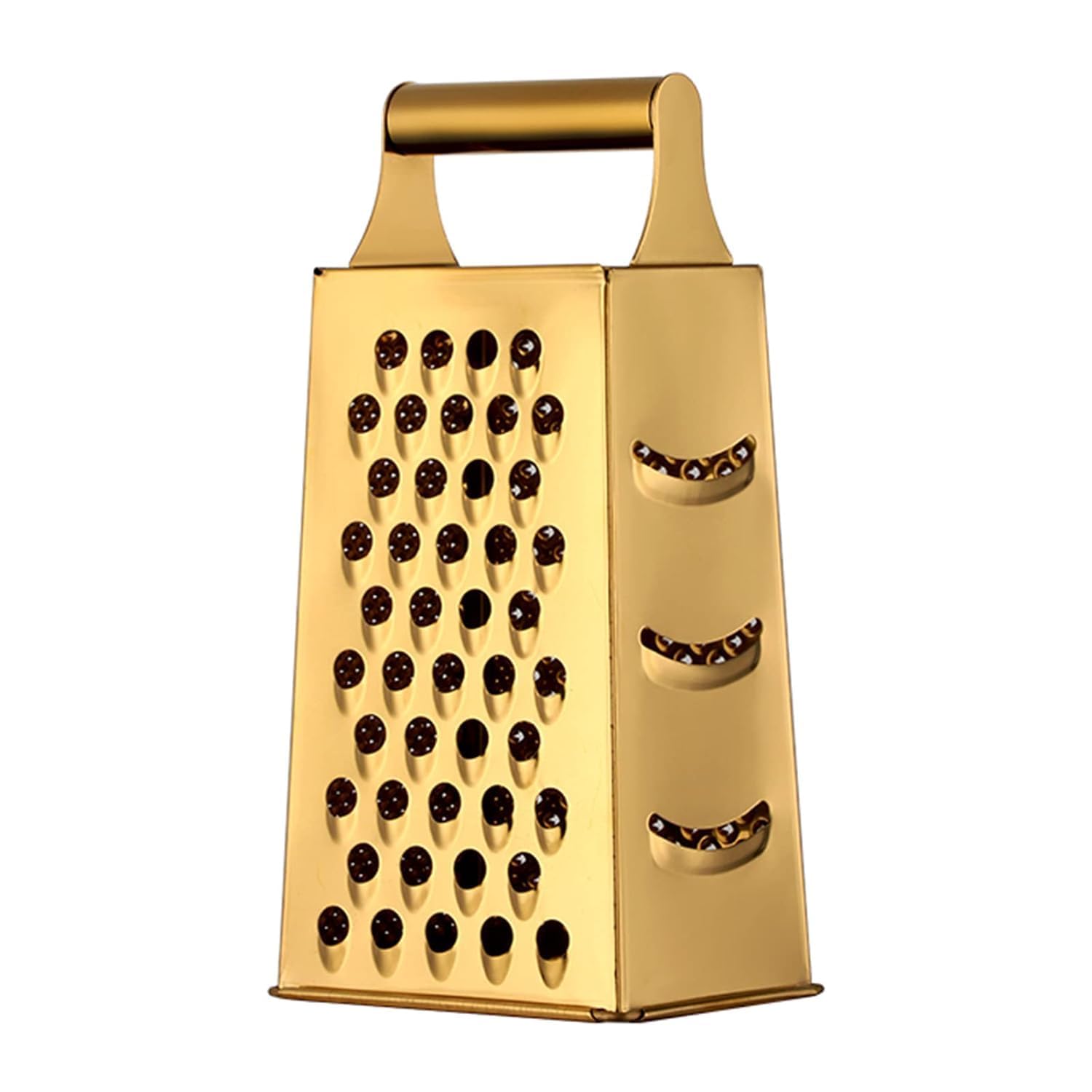 BISDARUN large gold stainless steel grater with four sides for versatile prep