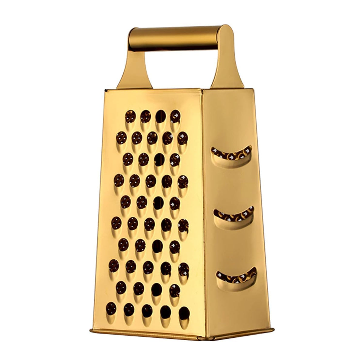 BISDARUN large gold stainless steel grater with four sides for versatile prep