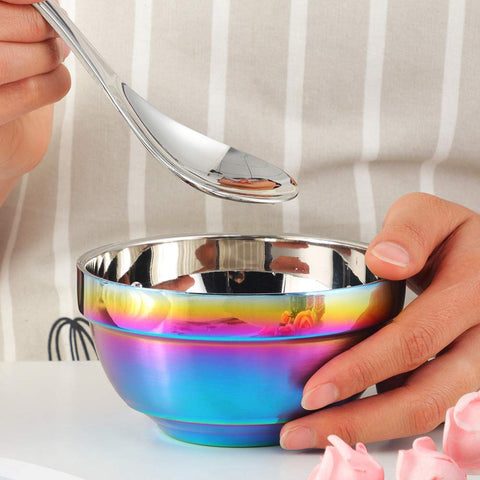 BISDARUN Rainbow Bowl Set anti-scald design for safe handling