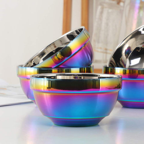 BISDARUN Rainbow Bowl Set dishwasher-safe for easy cleaning