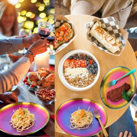 BISDARUN rainbow plate with matte finish reduces fingerprints for clean storage