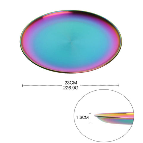BISDARUN rainbow plate highlighting robust edges and durable build