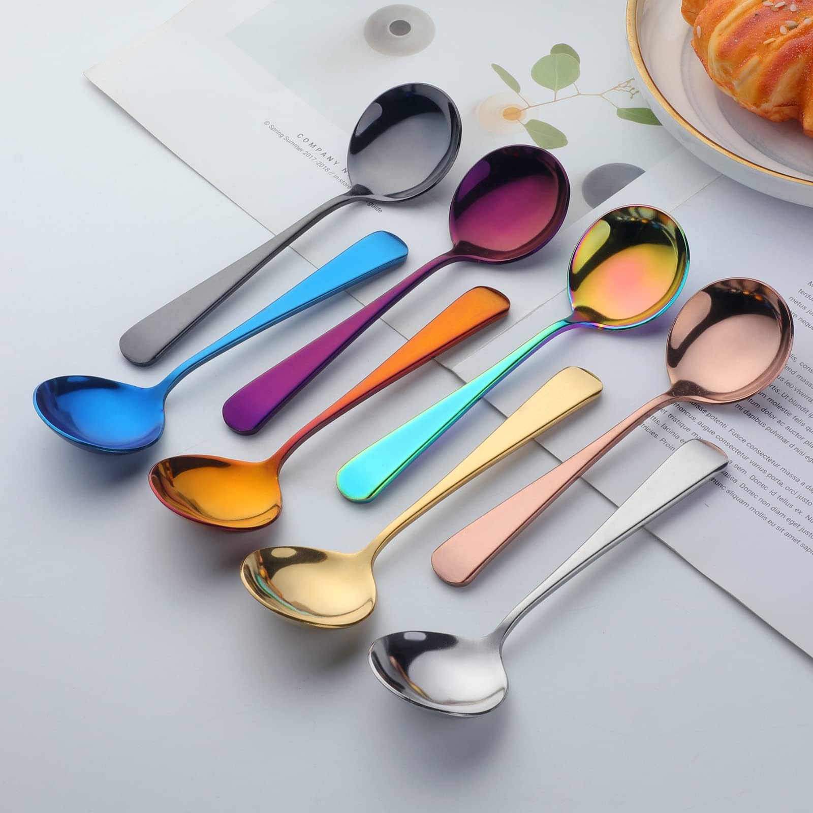 BISDARUN versatile table spoons suitable for tea, desserts, and soups.