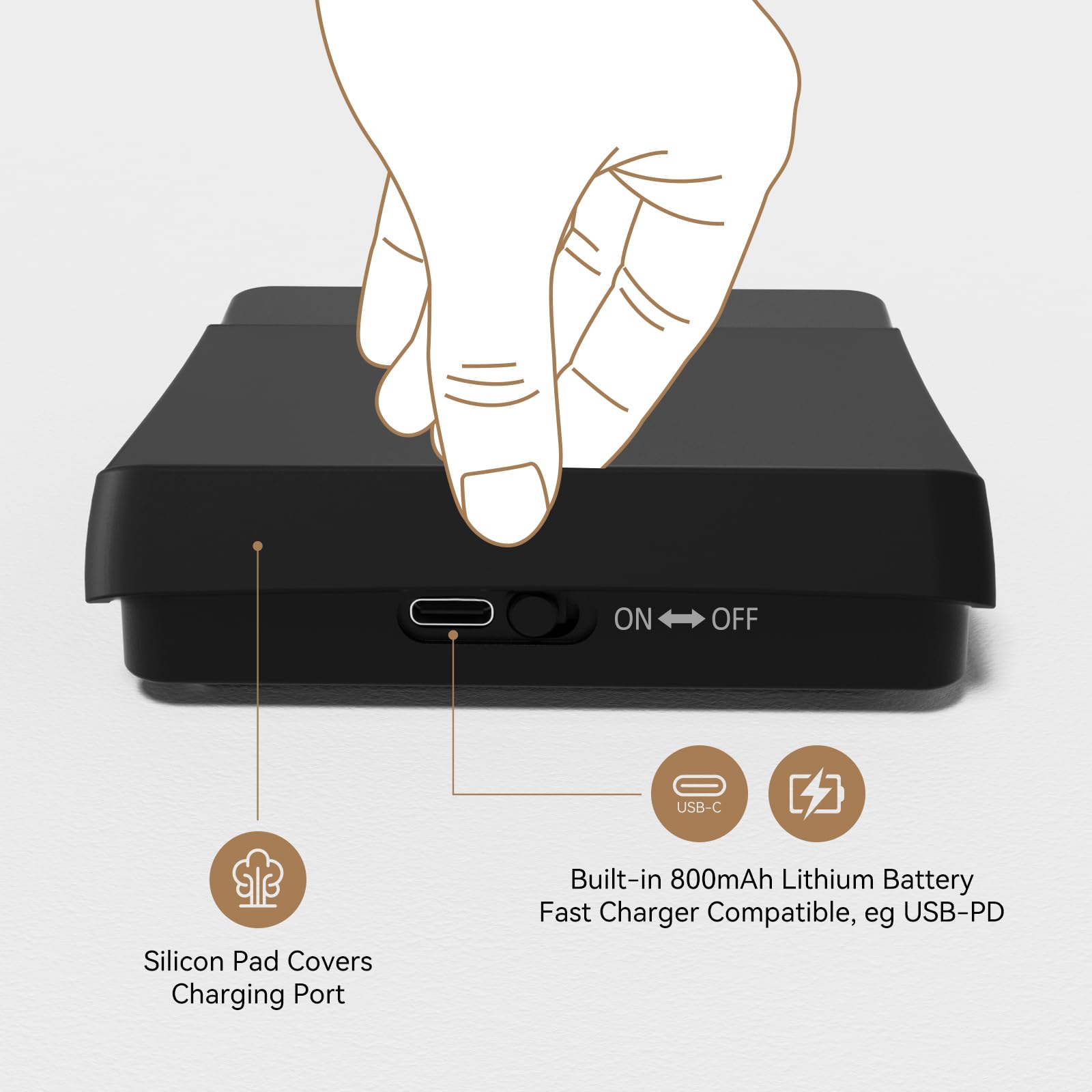 Bitamom Mini Coffee Scale stored in kitchen drawer.