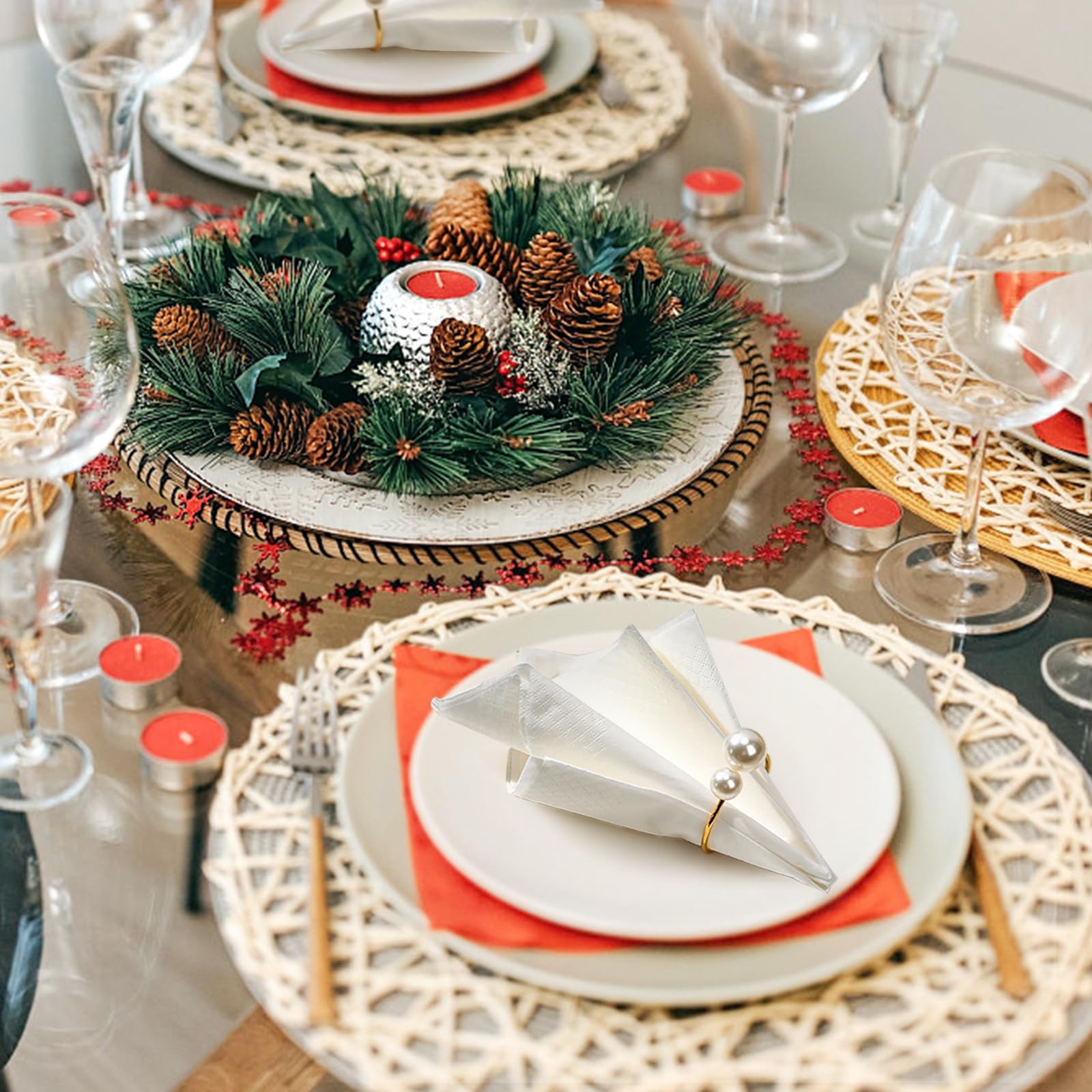 Bituinra gift-ready napkin ring set inspires warm hospitality at dinners.