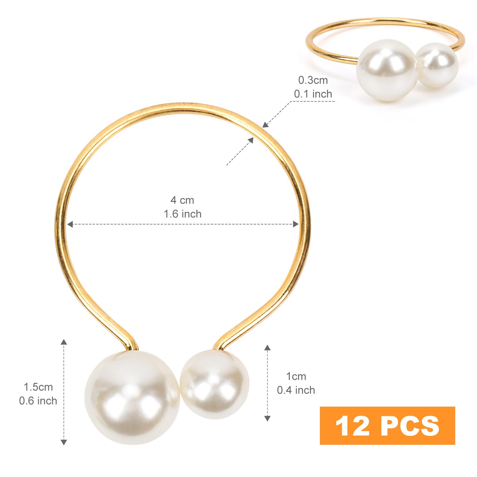 Bituinra napkin ring inner diameter 4 cm ensures secure, stylish placement.