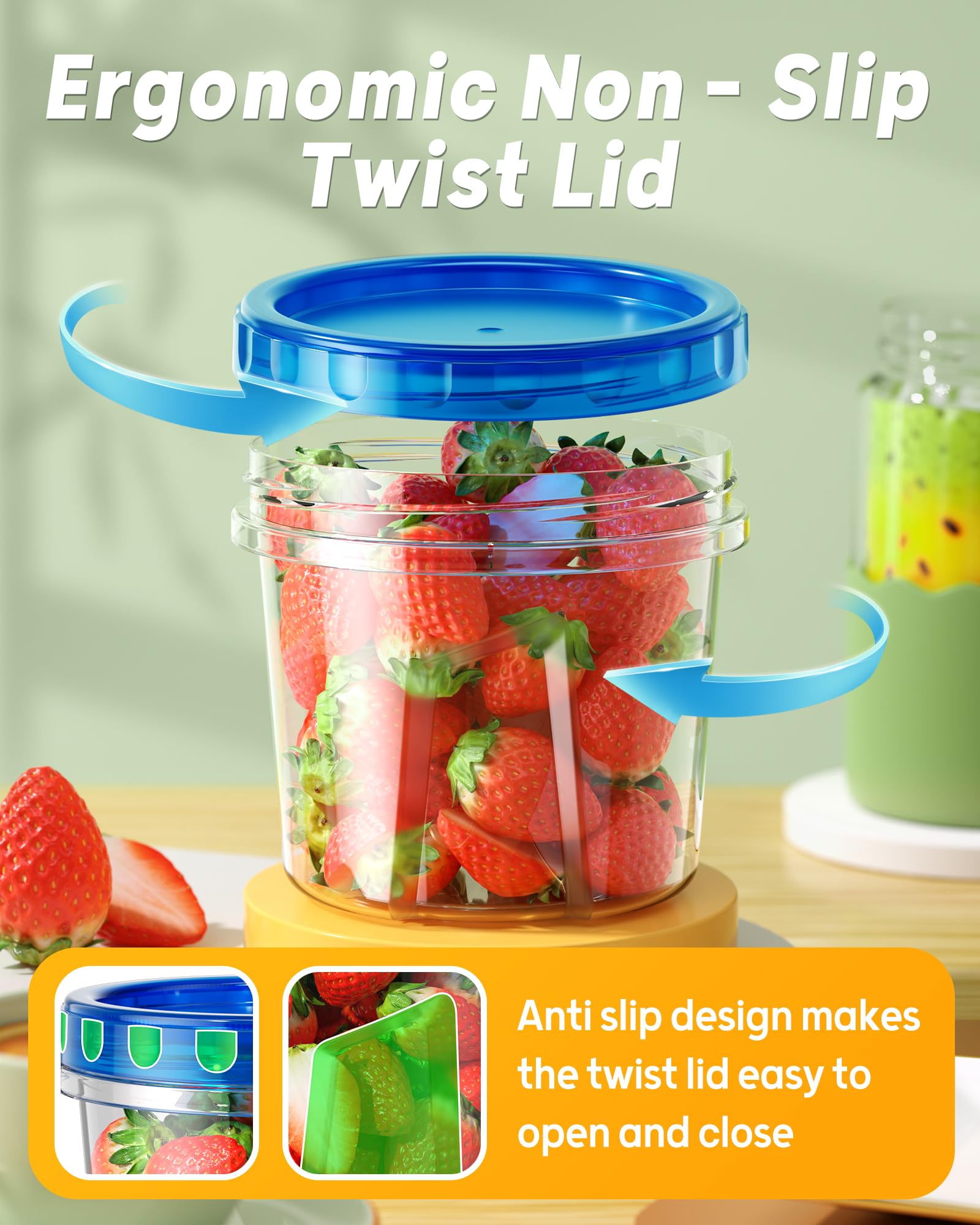 BiuLeon BPA-free food grade material ensures safe storage.