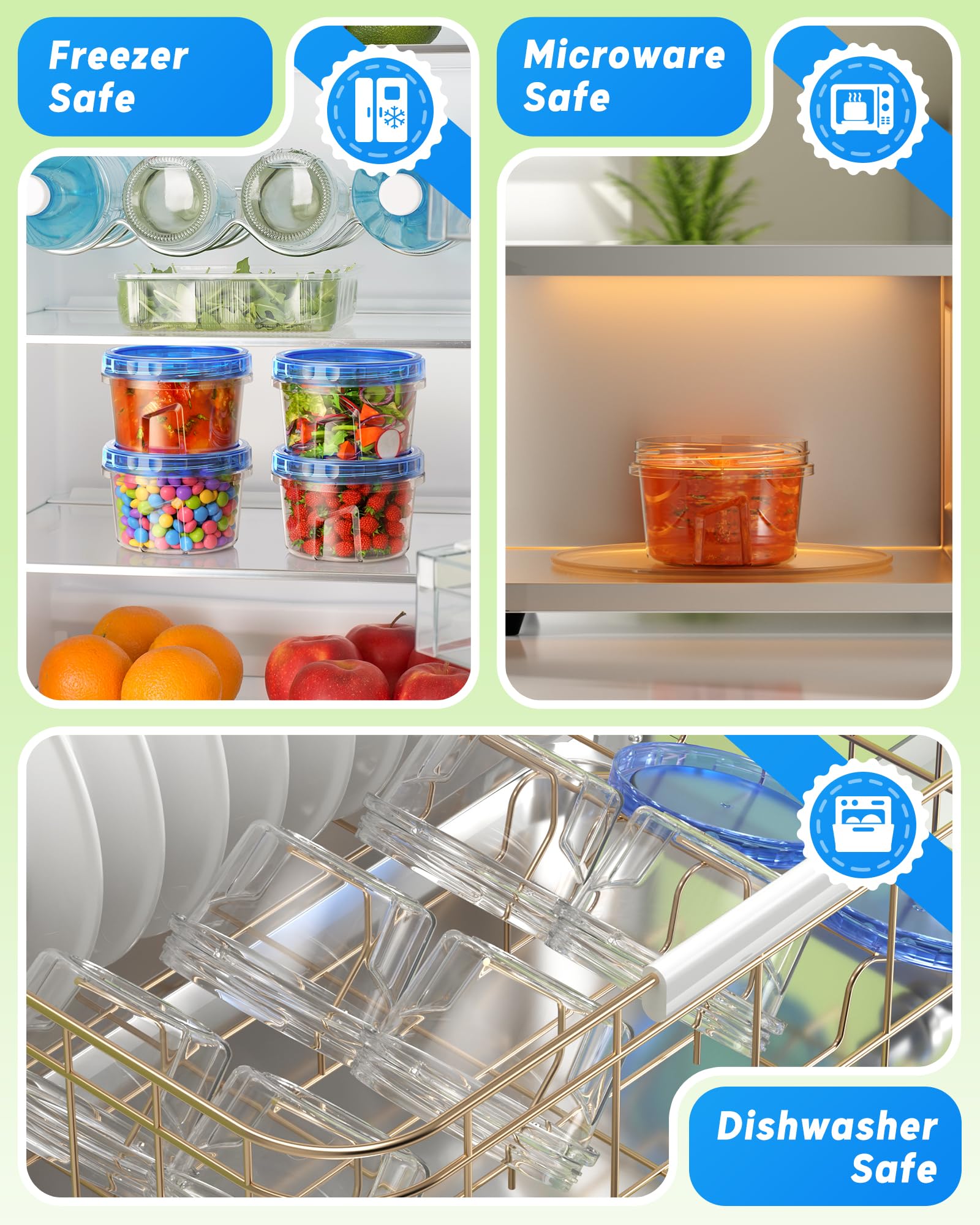 Biuleon dishwasher-safe containers for easy cleaning after meal prep.