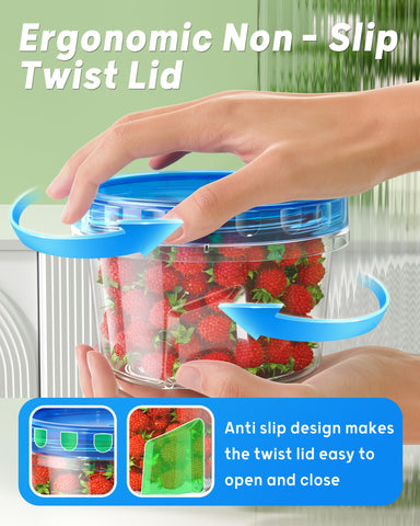 Biuleon microwave-safe freezer containers for quick reheating.