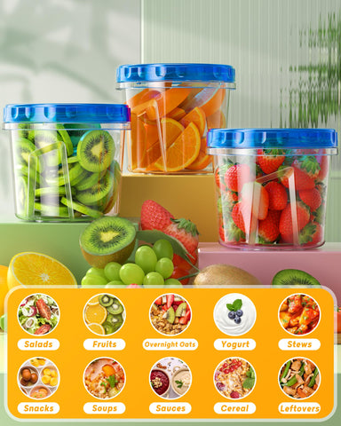 BiuLeon 24 oz containers ideal for meals and snacks on the go.