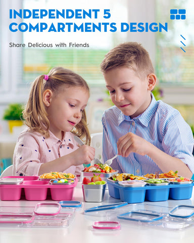 Blue BiuLeon Snackle Box adds style to everyday snacking.