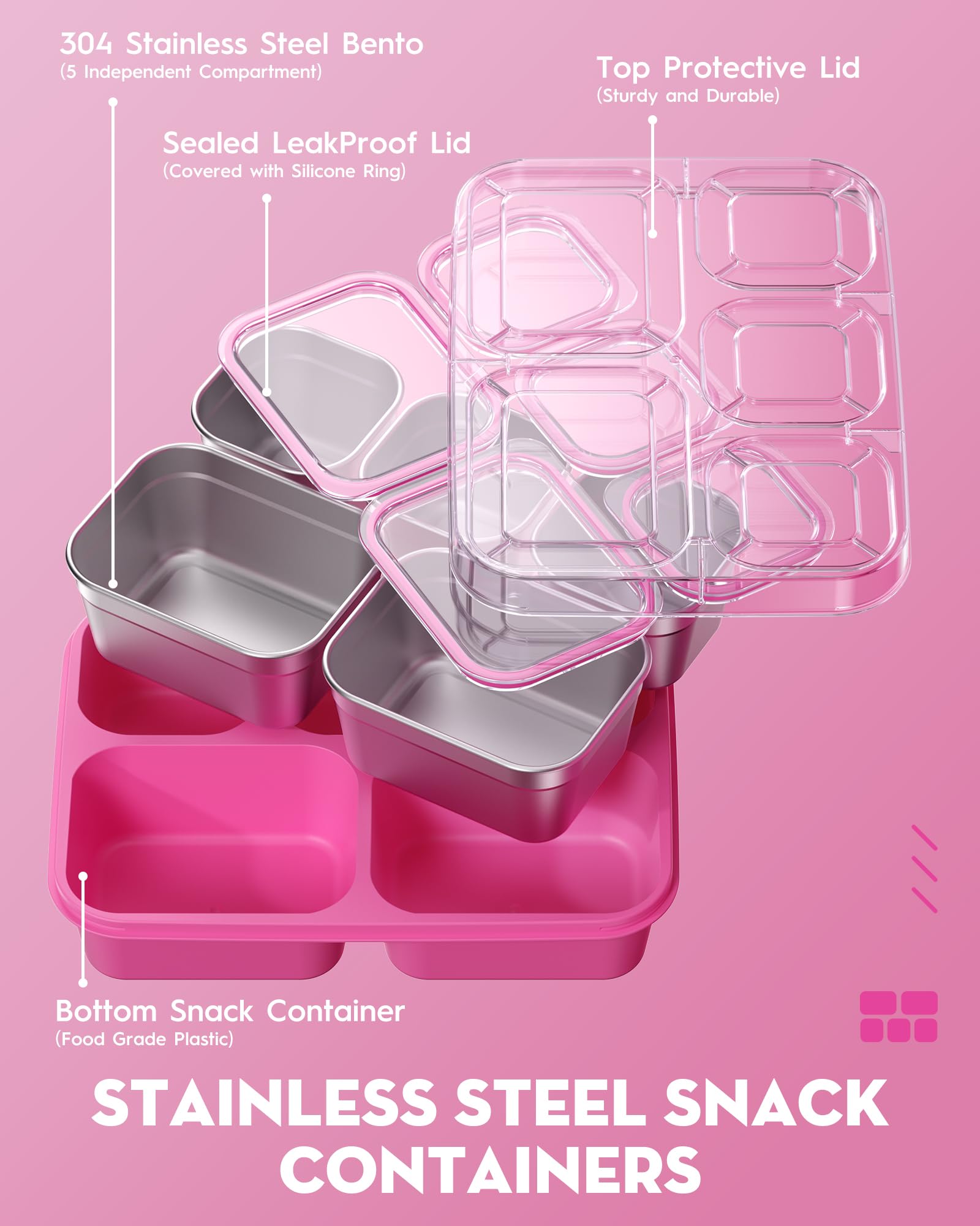 Dishwasher-safe Snackle Box ready for easy cleaning
