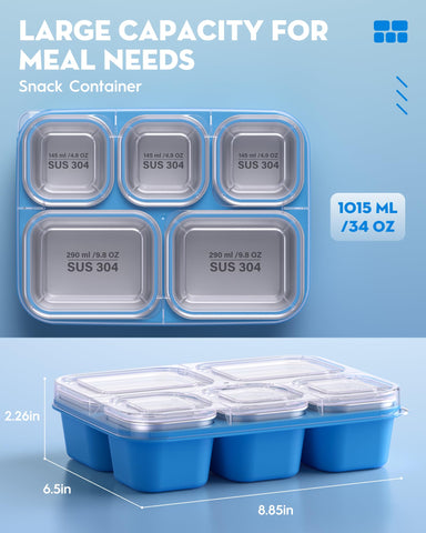 BiuLeon Snackle Box leak-proof lid prevents spills during transport.