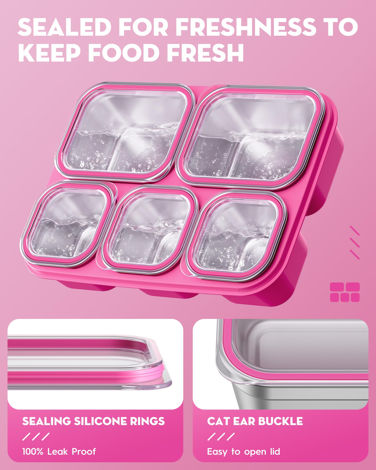 Stainless steel body of the BiuLeon Snackle Box for durability