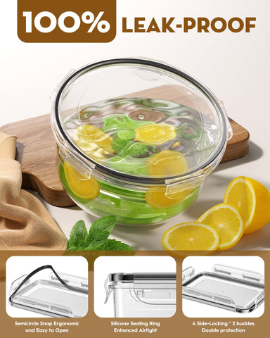 Biuleon stackable design helps nest containers when not in use.