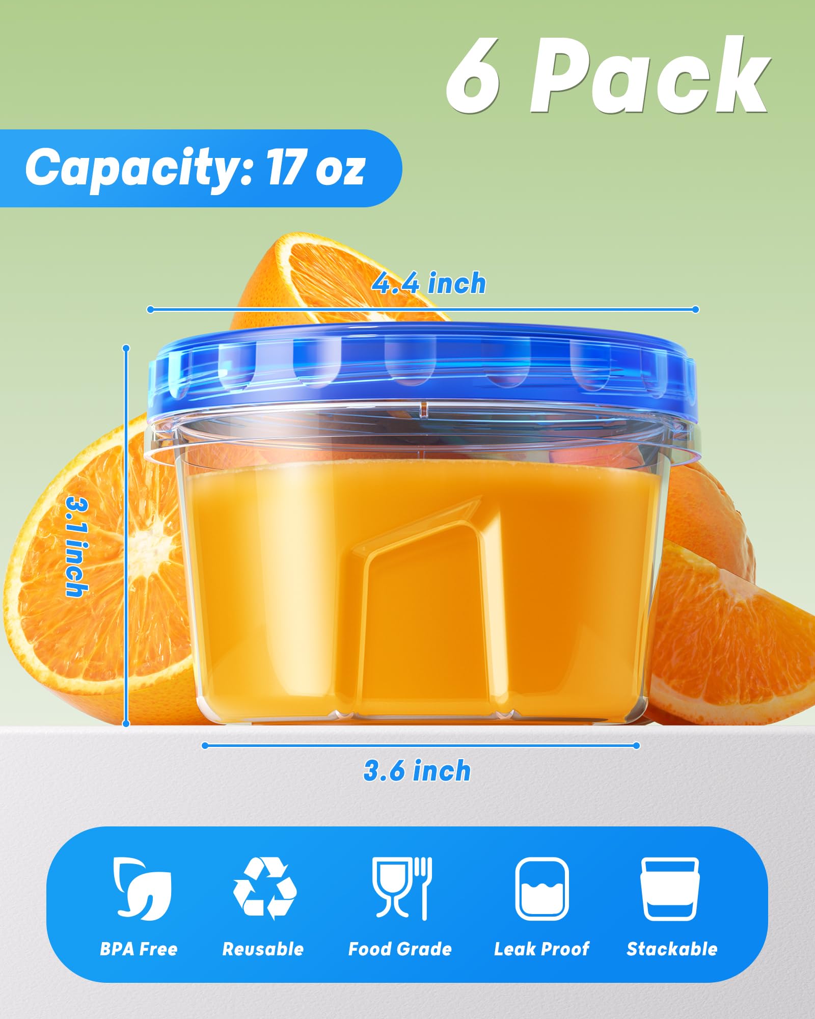 Biuleon twist-top lids seal freshness for soups and sauces.