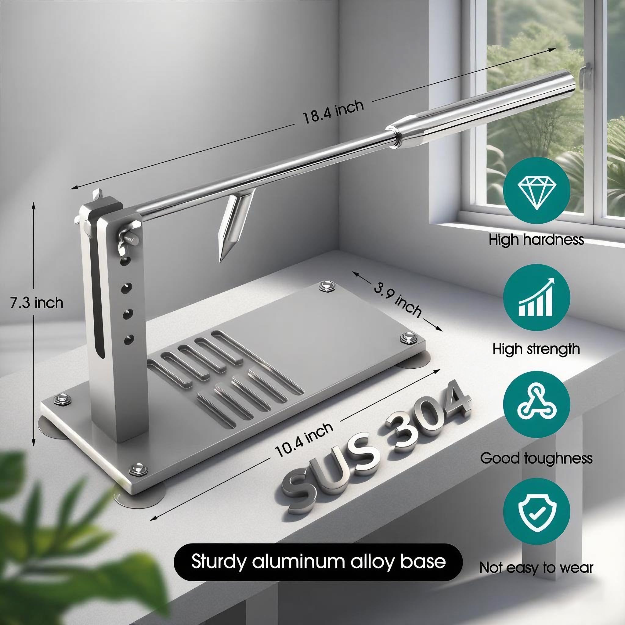 BIUWING Oyster Shucker Machine pry stick with extended handle for safer shell access.
