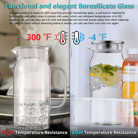 Bivvclaz 2L pitcher with two pour functions to customize pouring flow.