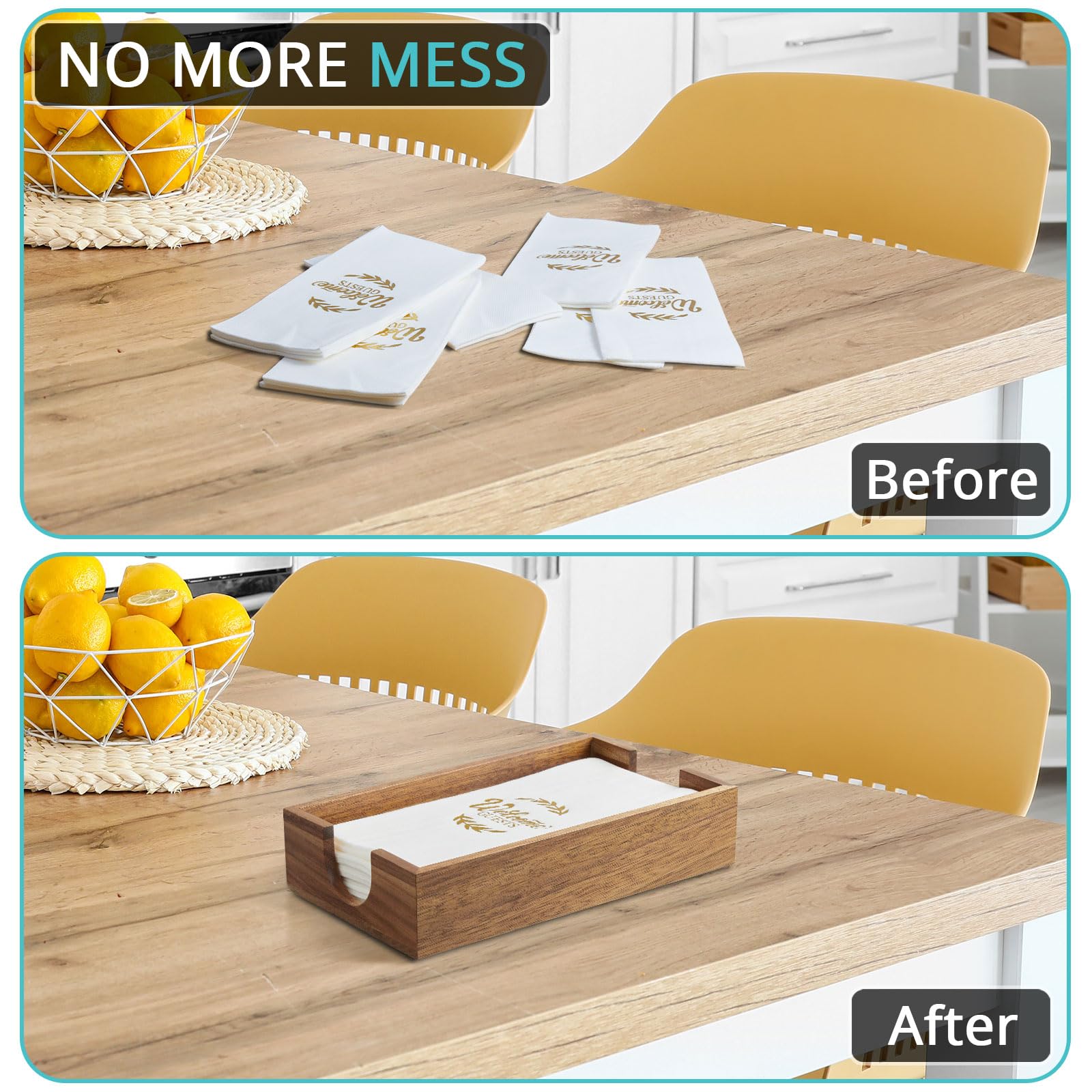 Bivvclaz dining table napkin holder on table decor boosts organization