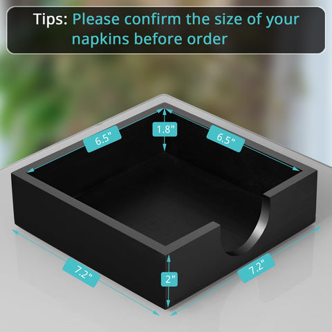 Bivvclaz wooden napkin holder side opening for easy one-napkin reach.