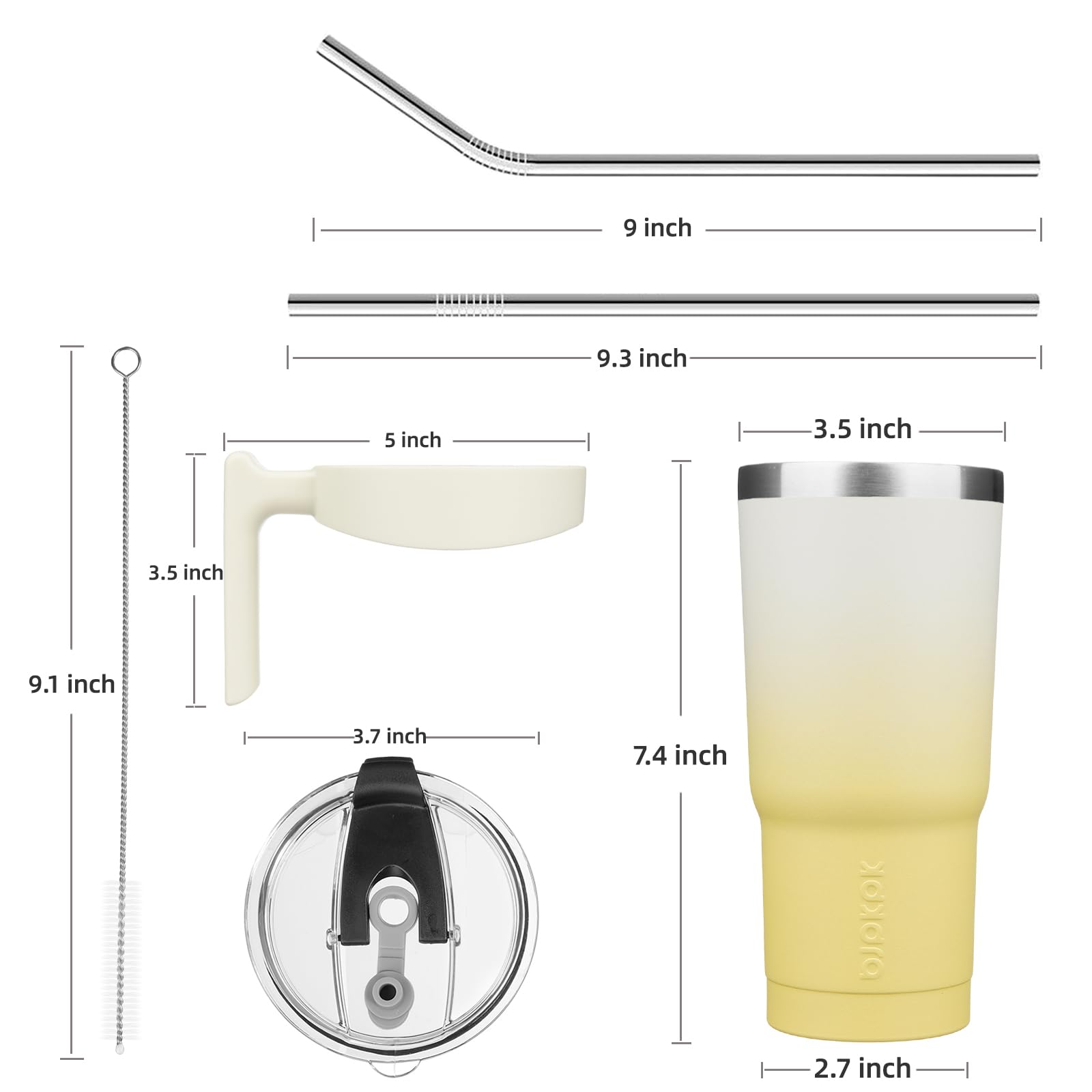 BJPKPK 18/8 stainless steel tumbler provides durable, temperature-retaining performance.