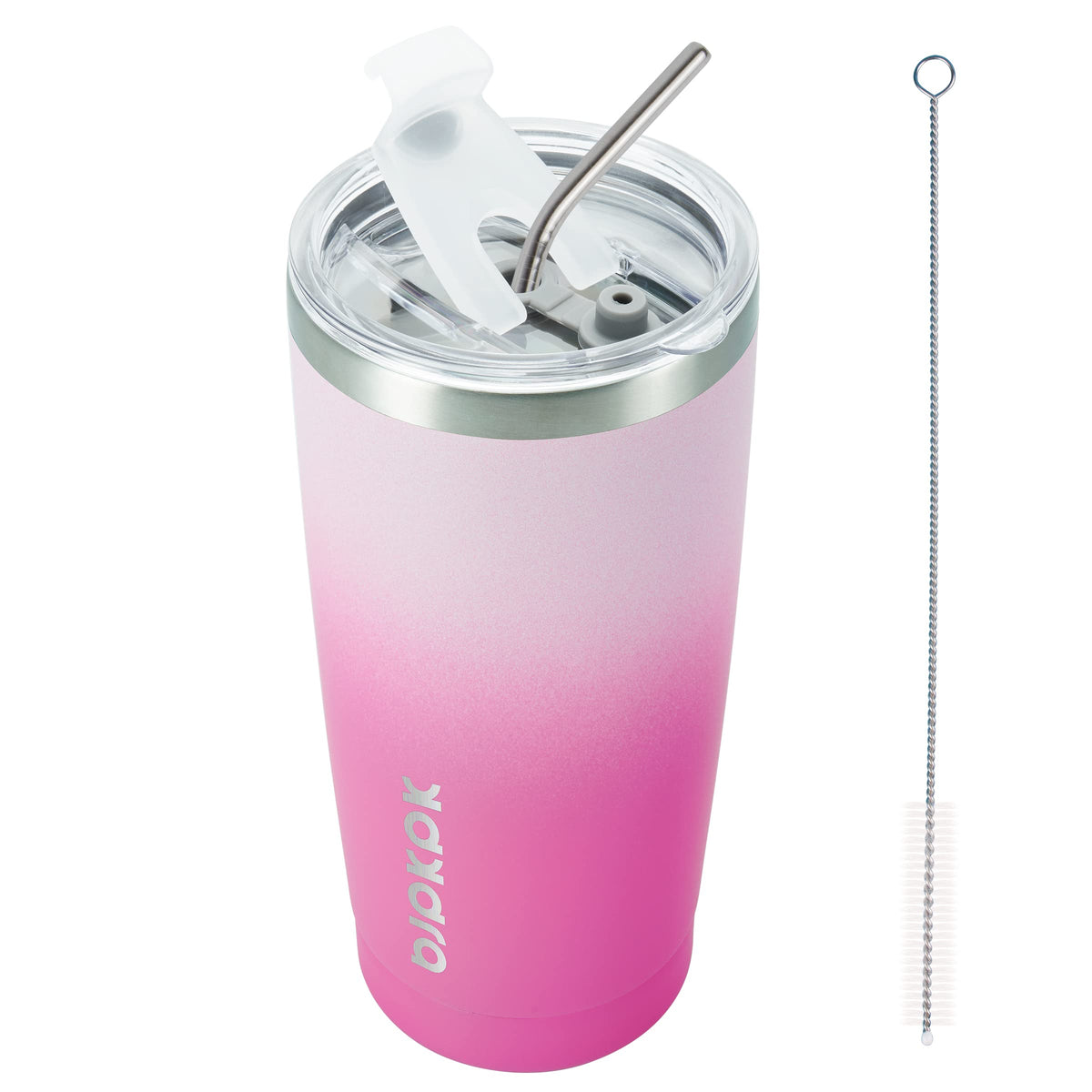 BJPKPK 20oz cherry blossom tumbler with lid and straw keeps drinks hot or cold on the go.