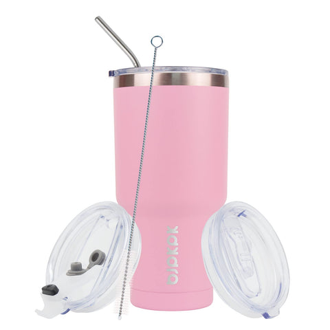 BJPKPK 30oz tumbler narrow bottom fits most car cup holders.