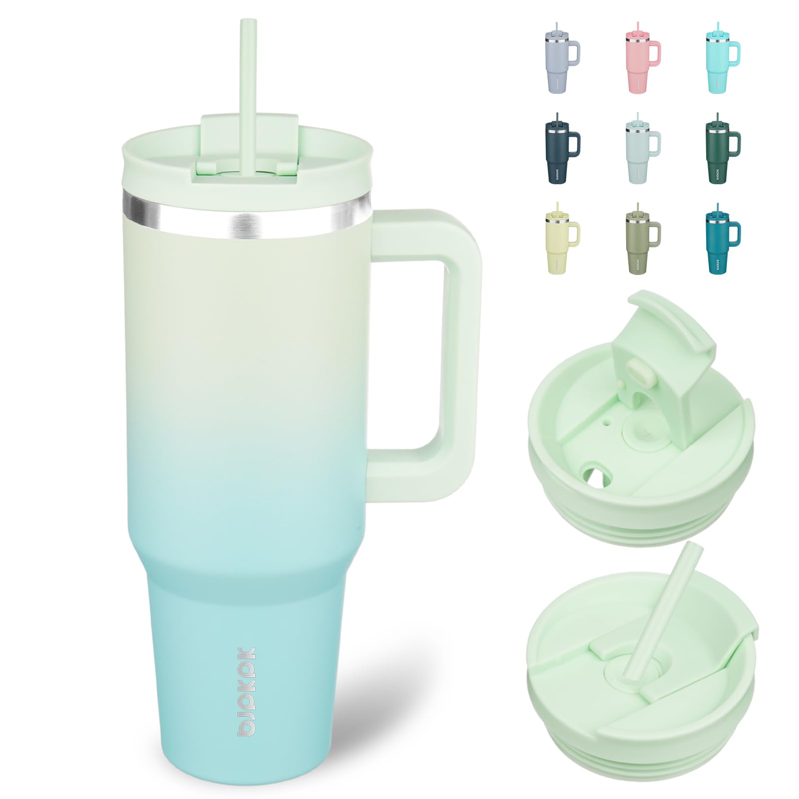 BJPKPK 40 oz insulated tumbler lid for spill-free sipping on the go