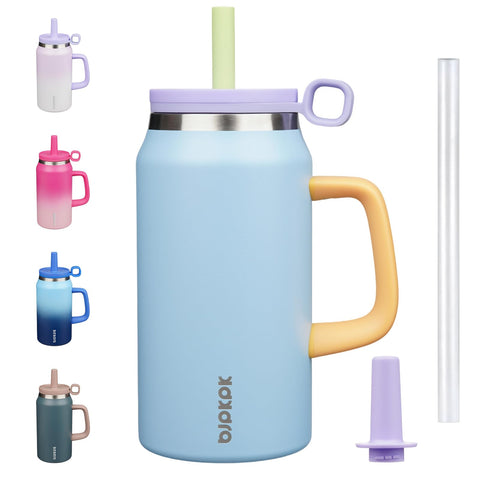 BJPKPK 50oz blue insulated tumbler with handle for long-lasting temperature control on the go
