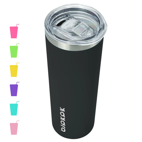 BJPKPK black skinny tumbler with lid keeps beverages at the right temperature on the go