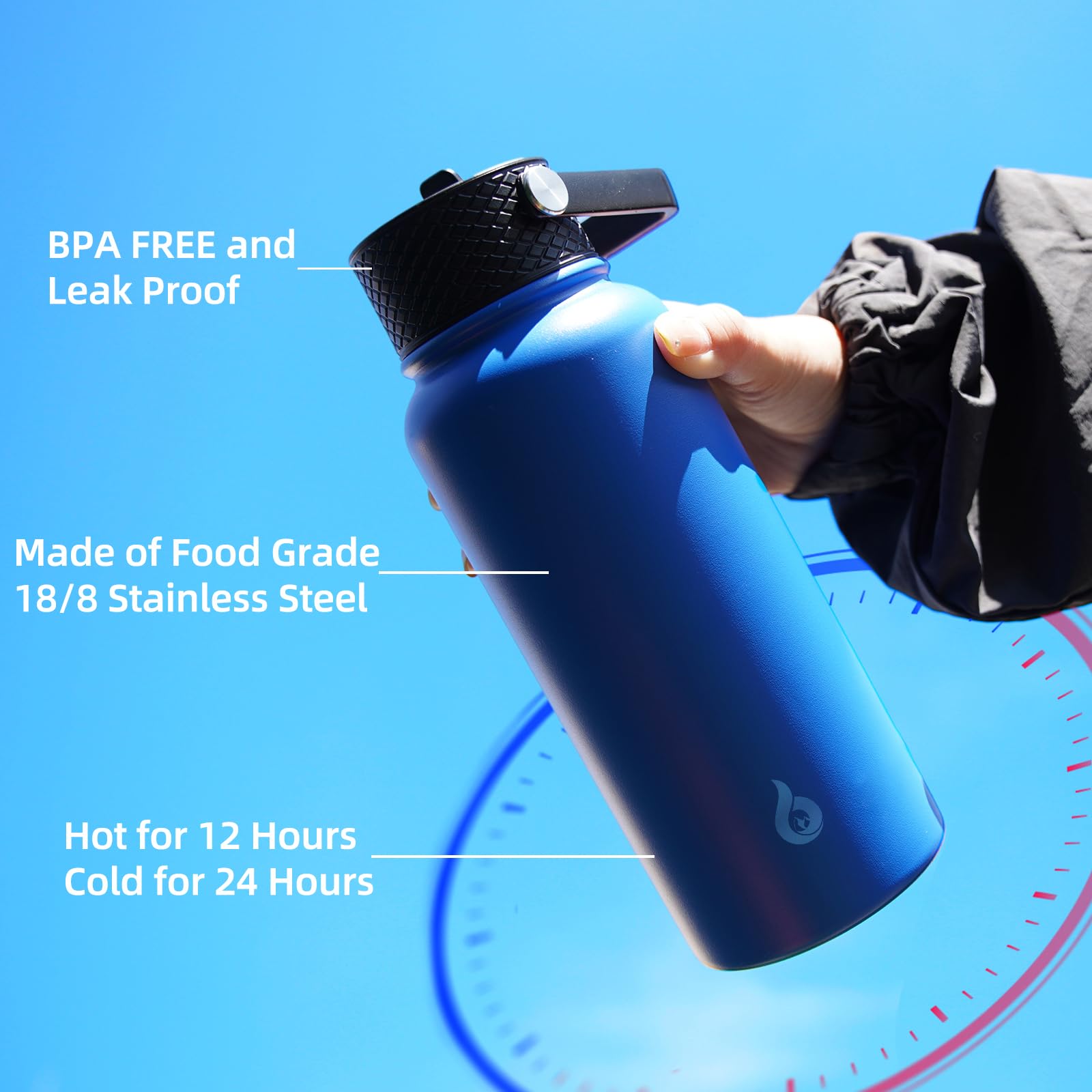 BJPKPK BPA-free, leak-proof metal bottle for daily use.