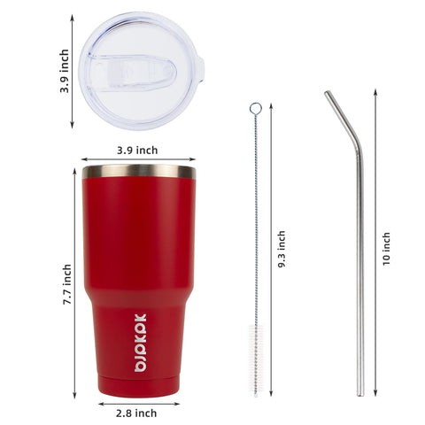 Double-wall vacuum insulation preserves drink temperature for hours