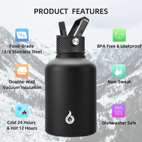 BJPKPK bottle with paracord handle designed for easy carrying outdoors.