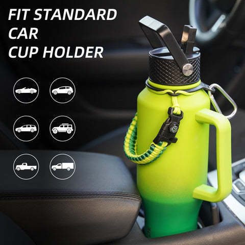 BJPKPK insulated bottle with paracord strap for hands-free carrying