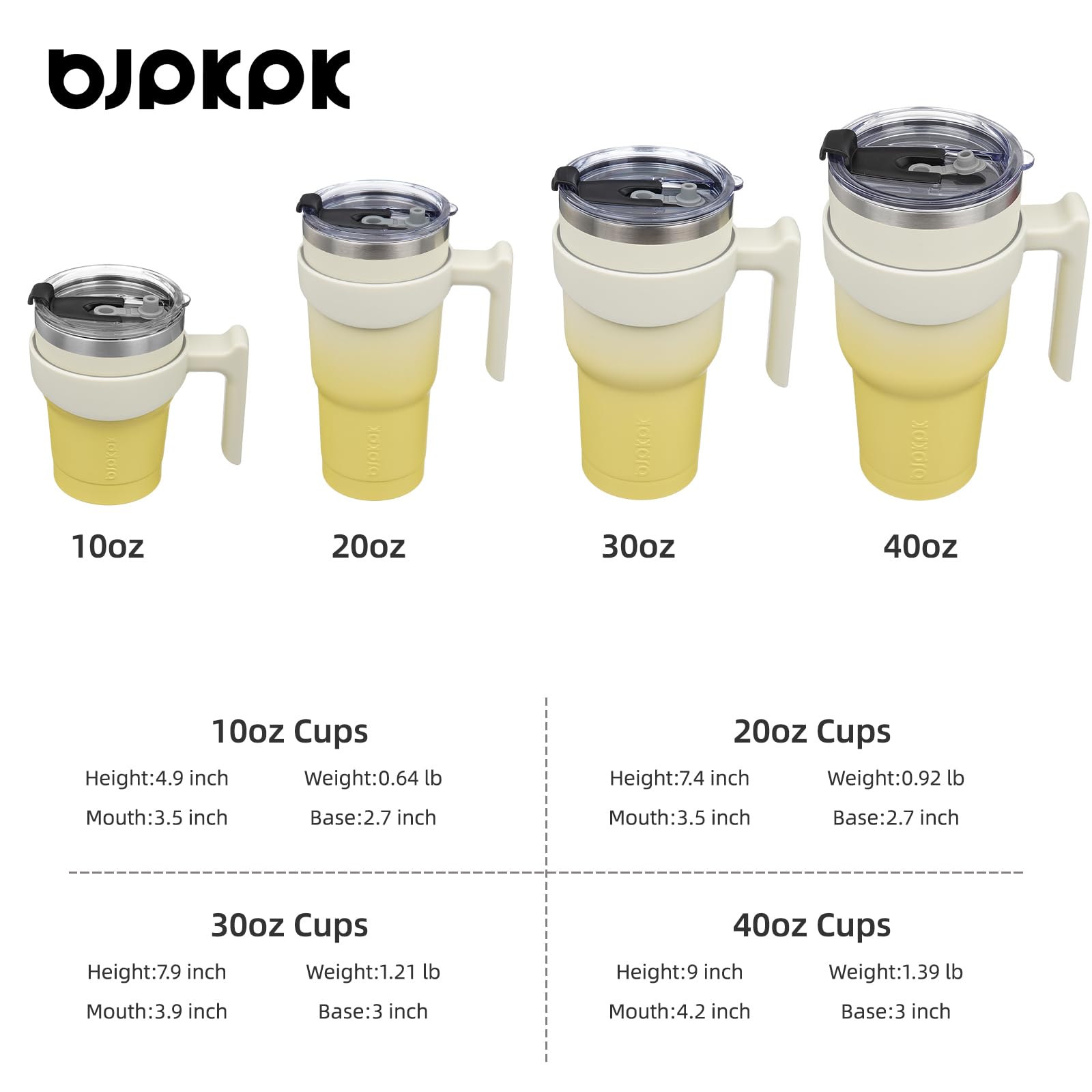 BJPKPK insulated tumbler fits most car cup holders for travel.