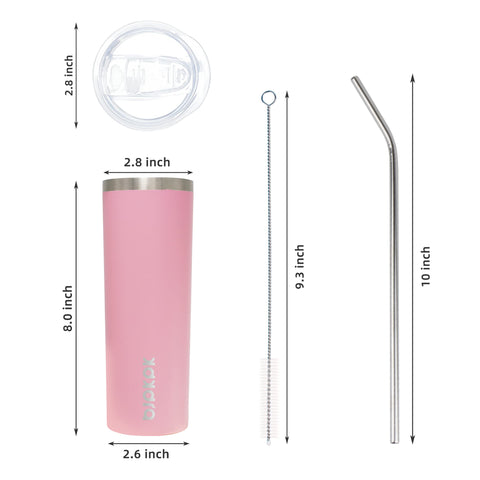 BJPKPK 20oz stainless steel tumbler with generous capacity for beverages.