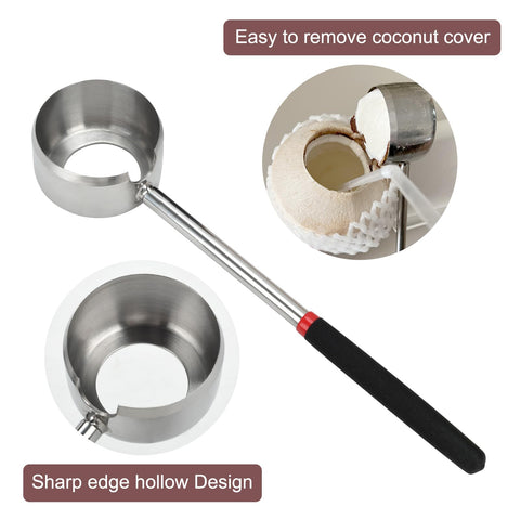 BJSSBJH stainless steel coconut opener shows safe, non-slip performance