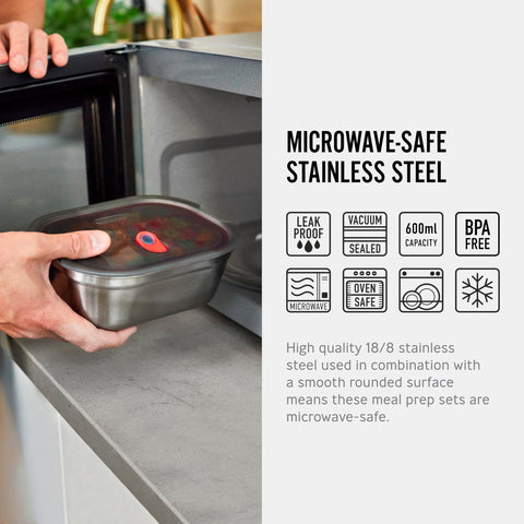 BLACK + BLUM lunch box microwave safe for quick reheats at work