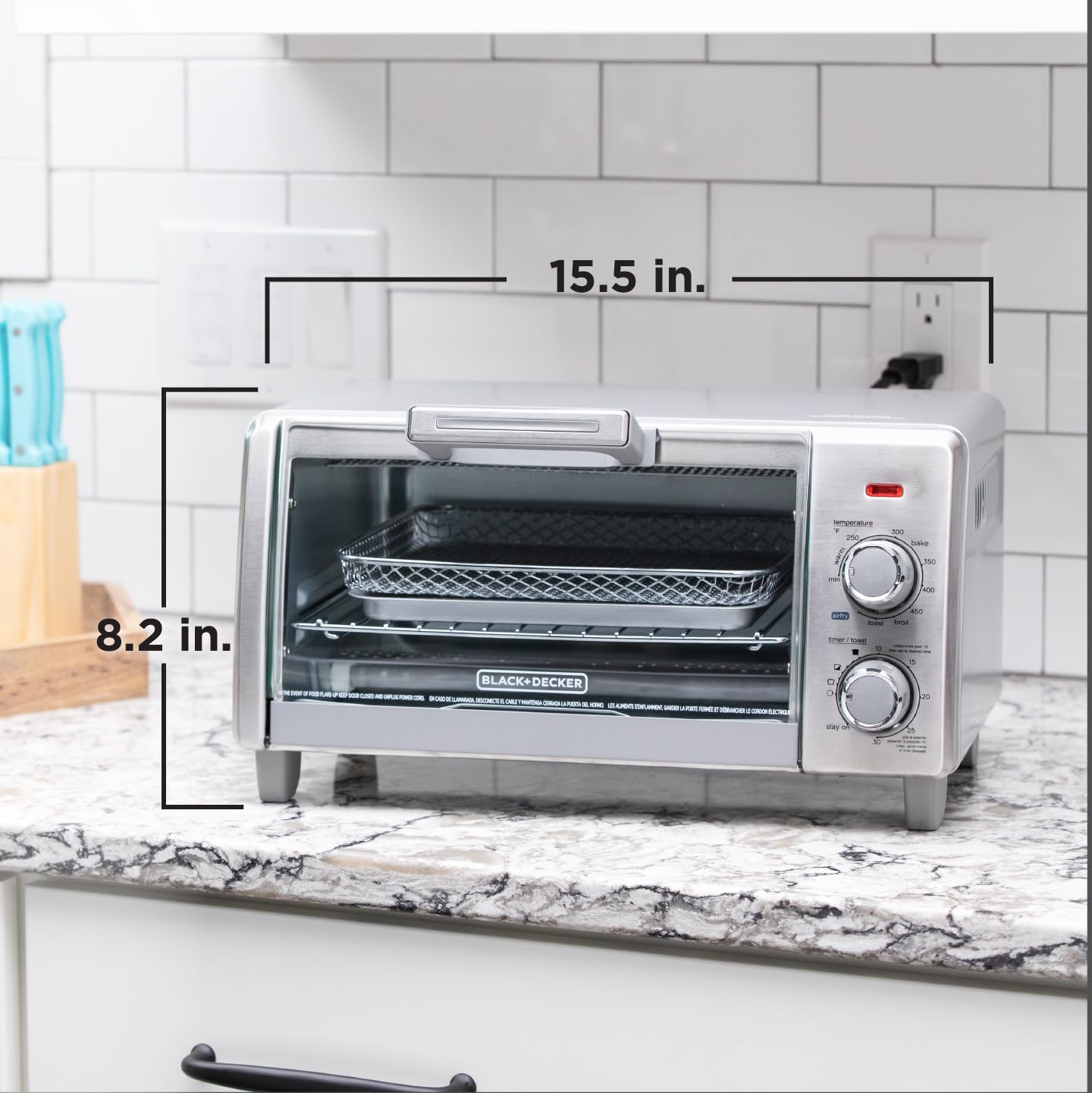 BLACK+DECKER 30-minute timer image communicates precise cooking control.