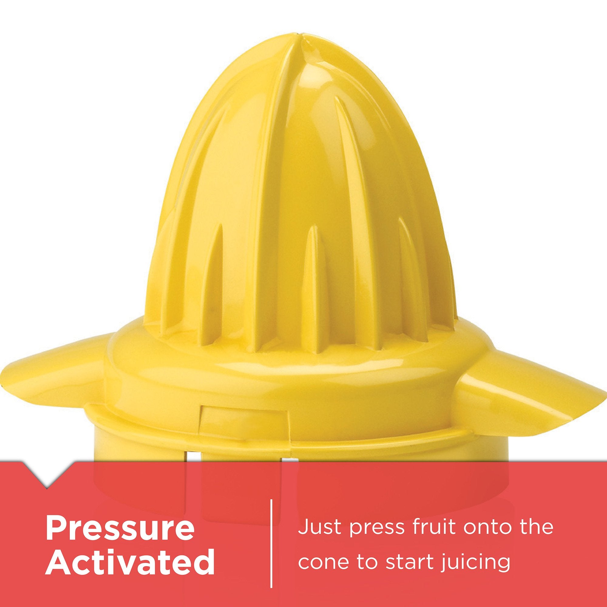 BLACK+DECKER CJ625 pressure-activated reamer delivering steady juice flow