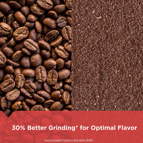 BLACK+DECKER grinder grind bowl highlighting even texture for spices