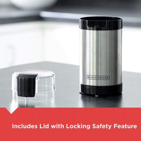 BLACK+DECKER stainless steel blades deliver consistent grind
