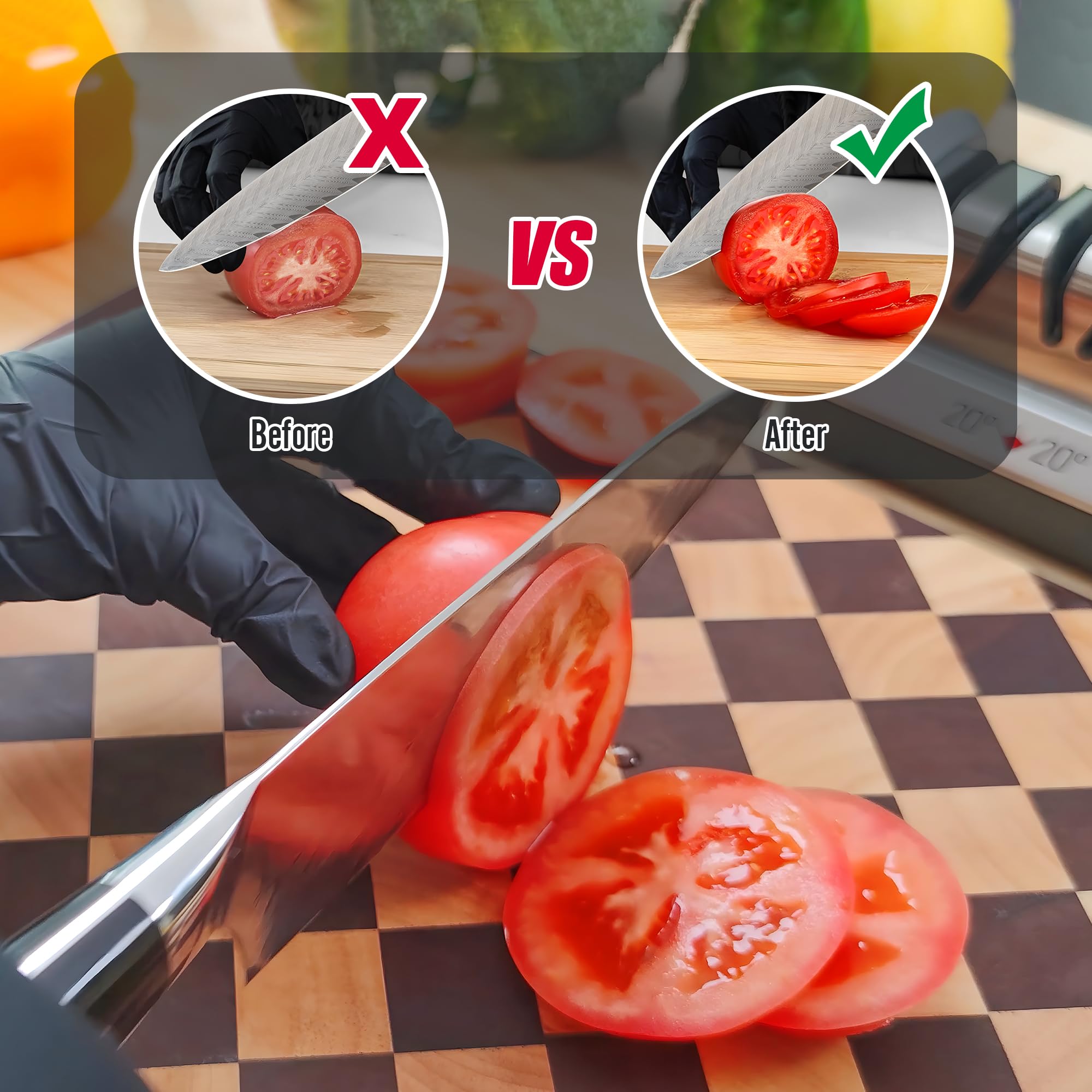 BLACKBADGE sharpener restoring a dull blade to knife-ready performance