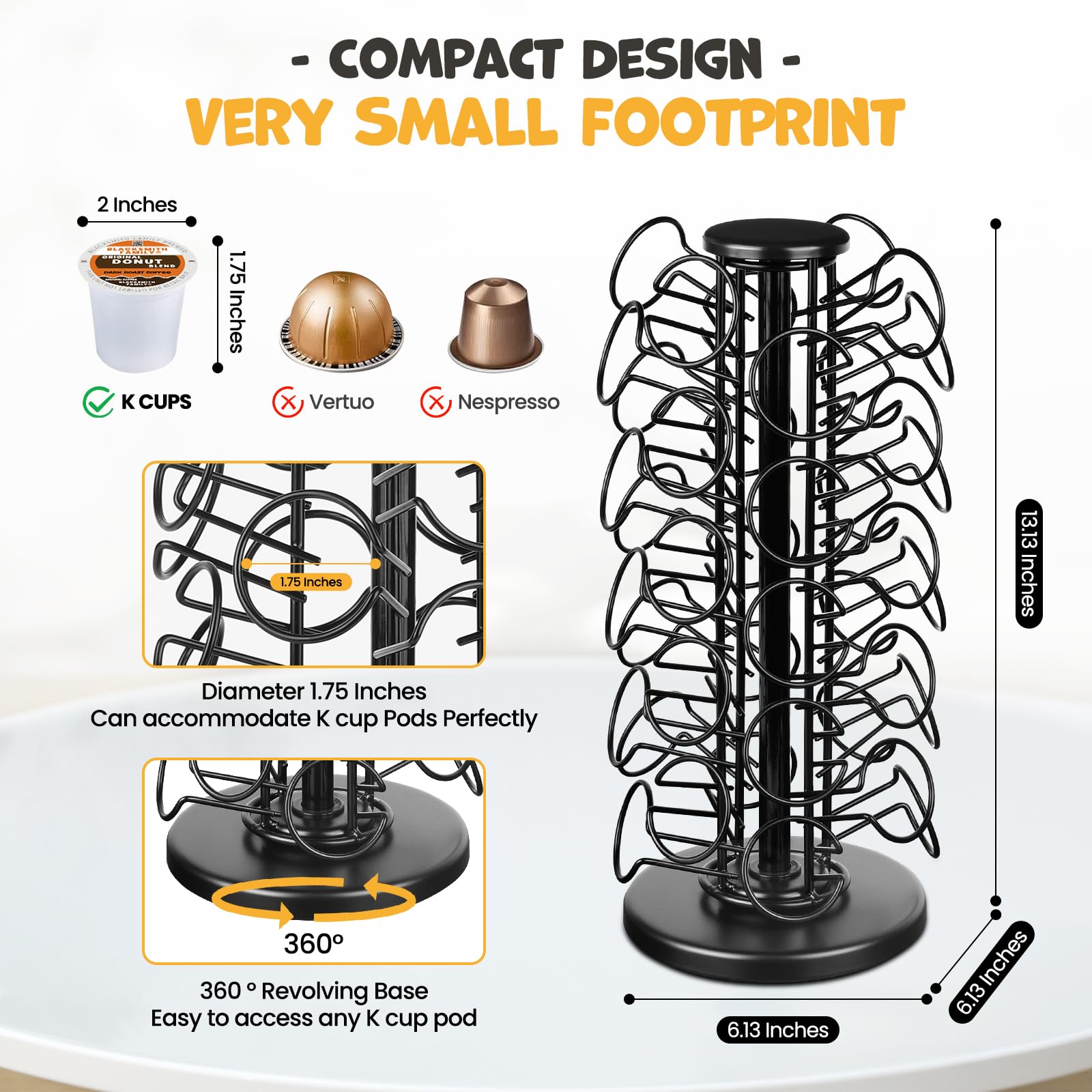 BLACKSMITH FAMILY Coffee pod storage organizer keeps flavors accessible and visible.