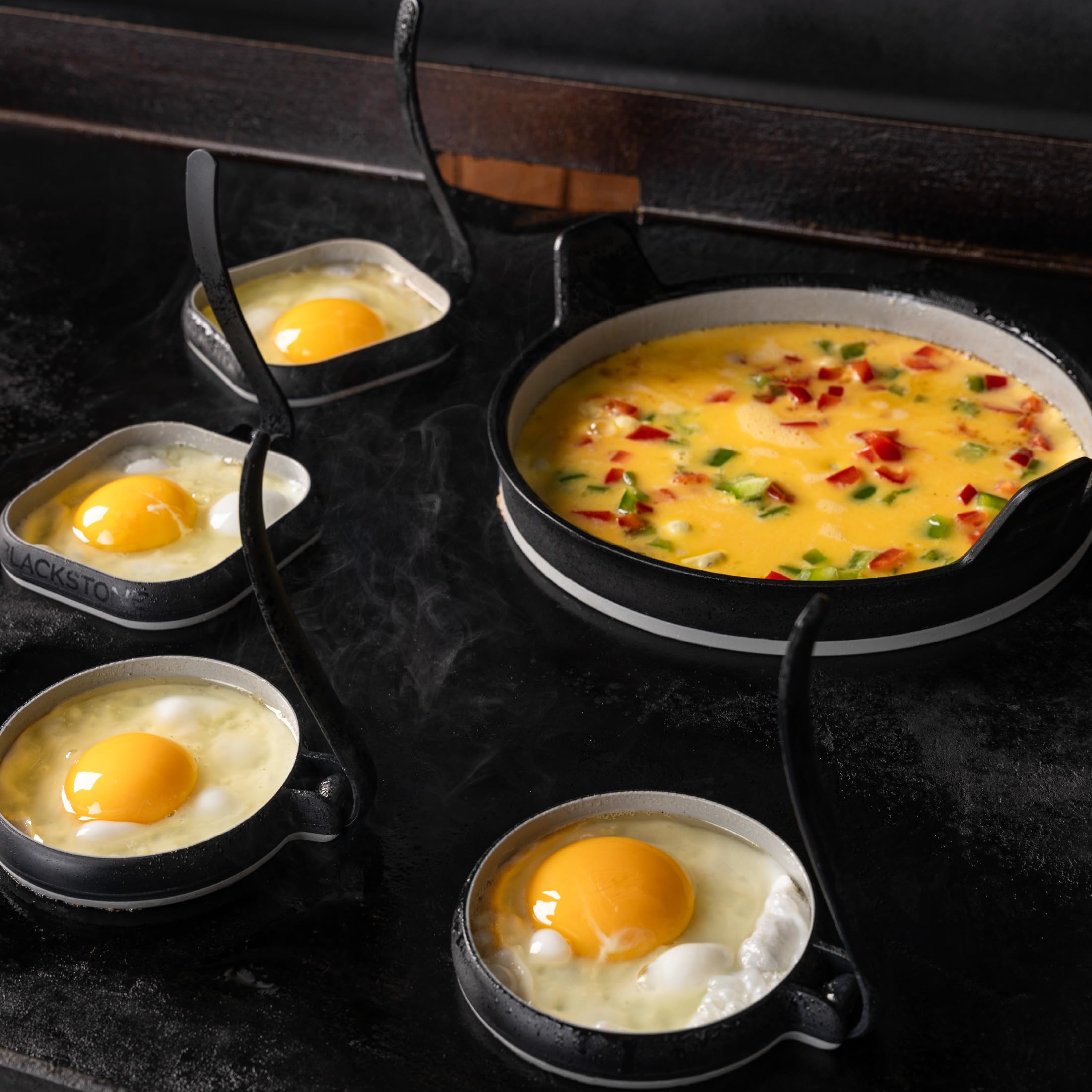 Blackstone Egg Ring Kit square silicone nonstick for neat omelets
