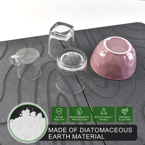 Blaithom stone drying mat double-sided close-up showing diatomaceous earth.