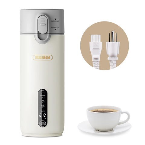 BlazeHold plug-in travel kettle, compact design, quick boils.